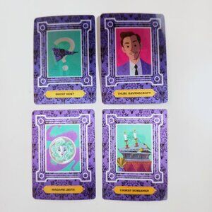 Disneyland Magic Key Haunted Mansion Lenticular Trading Cards Complete Set (1-4)